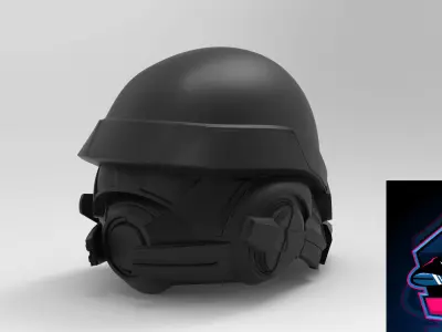 Mass Effect Ryder helmet ready to 3d printing 3D model