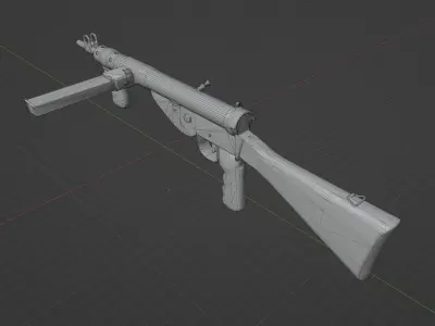 Sten Mk5 Low-poly 3D model