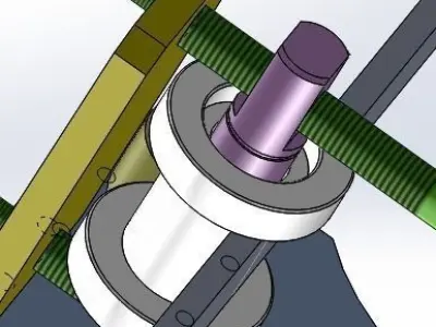 Belt tightening pulley 3D model