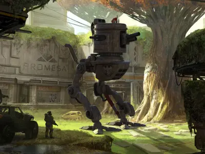 jurghen ww2 style mecha 3D model