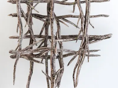 Branch crooked decoration part n1 3D model