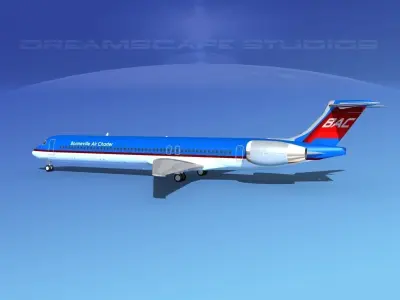 McDonnell Douglas MD83 Bonneville Air Charter 3D model