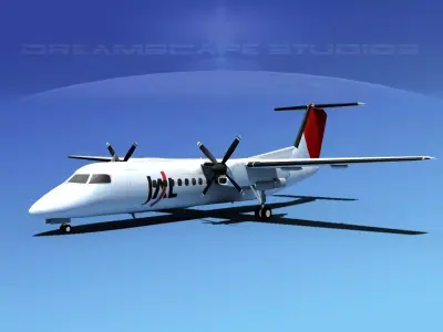 DeHavilland DHC-8-Q300 JAL 3D model