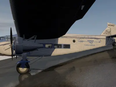 5-AT Trimotor 3D model