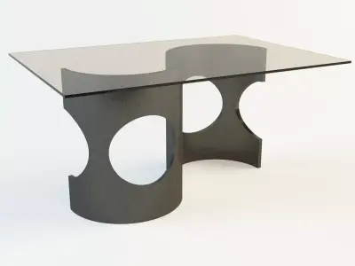 3D Model Coffee Table set Low-poly 3D model