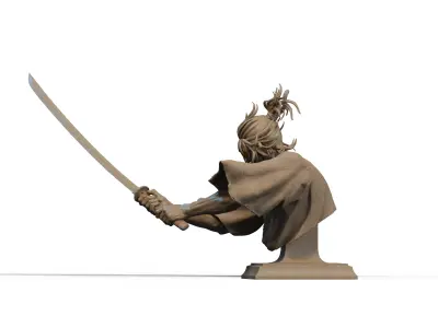 Musashi Miyamoto Bust 3D Print 3D print model