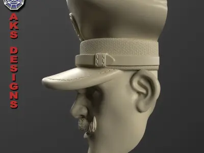 Wall home decor Army captain v152 3D print model