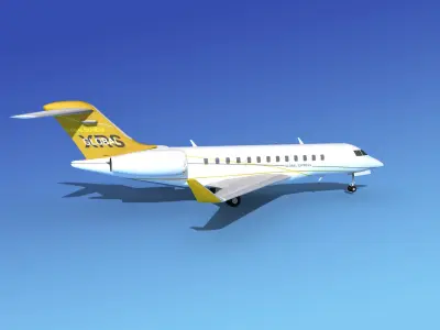 Global Express XRS Business Jet 3D model