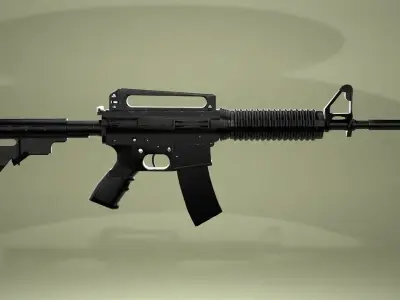M4 Assault Rifle Low-poly 3D model shop