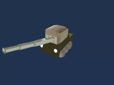 Game Ready Tank Low-poly 3D model