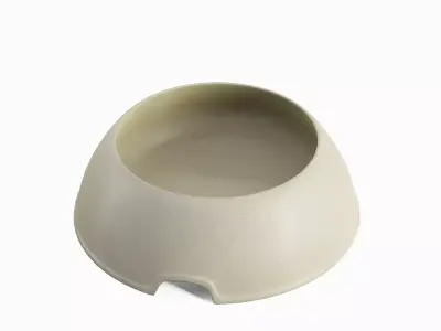 Plastic Dog Bowl A 05 Low-poly 3D model