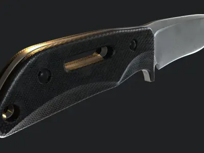 Tactical combat knife subdivision ready  3D model