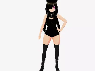  Female Character  Outfits  VRM and fbx Game Ready Sci-Fi Model Low-poly 3D model purchase