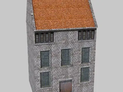 Medieval Houses Low-poly 3D model