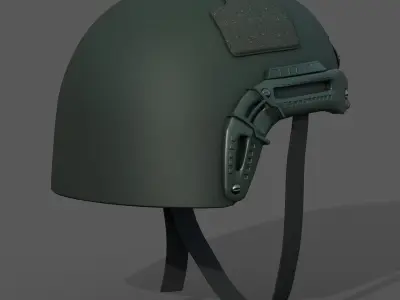 Helmet military combat fantasy  Low-poly 3D model