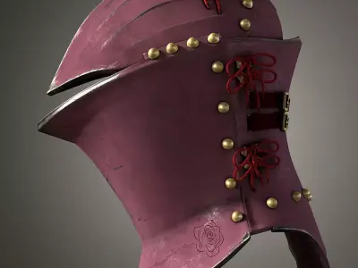 Roses Stechhelm Low-poly 3D model