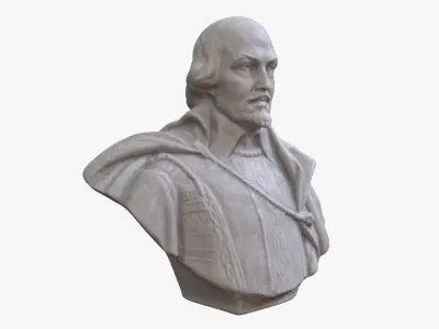Shakespeare Marble Bust 3D model