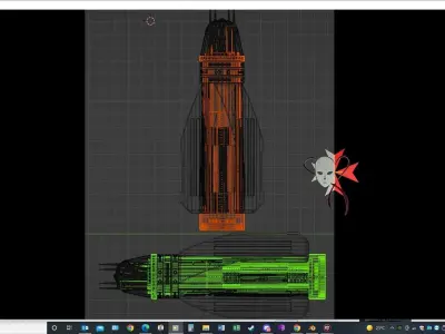 Typhoon MK2 Missile Pack animation and 3d printing Low-poly 3D model