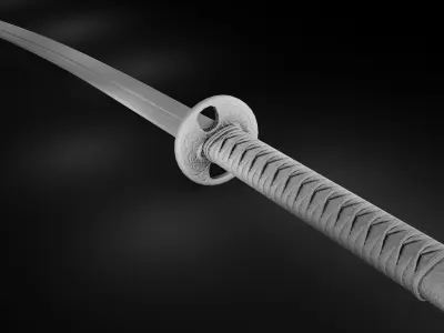 Shinji Katana Low-poly 3D model