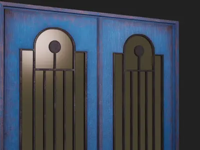 Old door Free low-poly 3D model