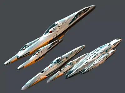 Starship space  scifi  game space Low-poly printable Low-poly  Low-poly 3D model