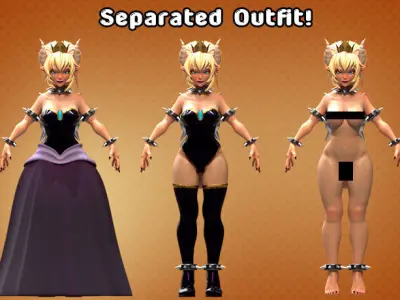 Bowsette with Modular Assets 3D model