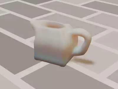 Coffee creamer Free low-poly 3D model