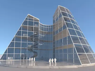 future building 2 exterior-interior 3D model