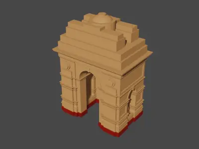 Simpoly India Gate Free low-poly 3D model