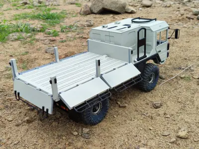 Cat 1 TRX4 4x4 Sideboard Flatbed - 1-10 RC body attachment 3D print model