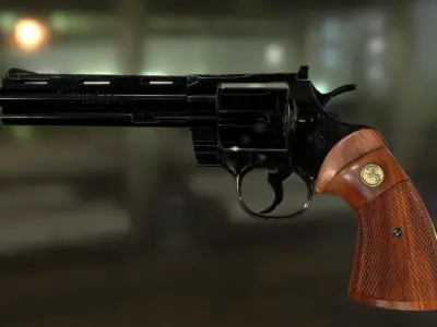 Magnum Colt Python 357 Low-poly 3D model
