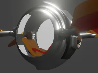 spaceship oblivion bubble Low-poly 3D model