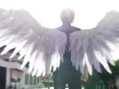 Realistic Angel Wings Free low-poly 3D model