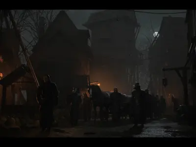 Dark Medieval Environment Megapack Modular with Full Interiors Low-poly 3D model