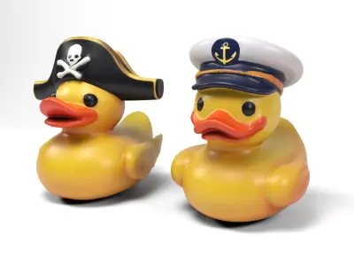 Ducklings 2 Low-poly 3D model