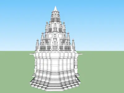 indian hindu temple mandir 3D model