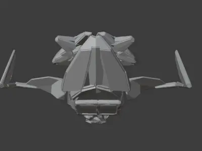 SI fi Hovering Space ship 3D model