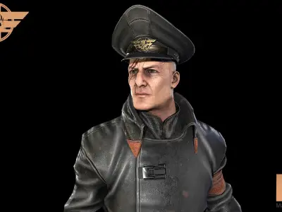 Dystopia General  Low-poly 3D model