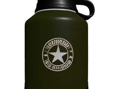 Military Style Insulated Water Bottle 3D model