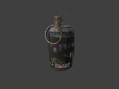Soda can grenade Free low-poly 3D model