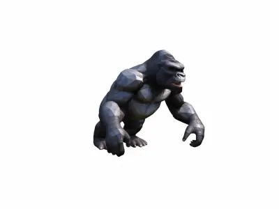 King Kong Gorilla Powerfull  Animal In The Forest 3d Render 3D model