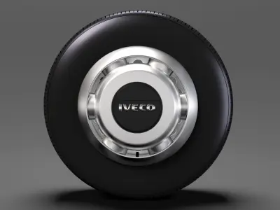 Iveco Daily Minibus front wheel 2017 3D model