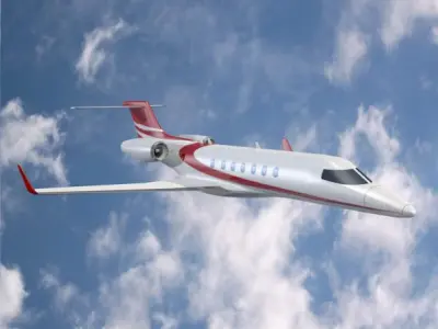Bombardier Learjet 85 private jet 3D model