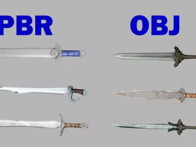Medieval Polearms Weapon Pack 03 Low-poly 3D Model Low-poly 3D model purchase