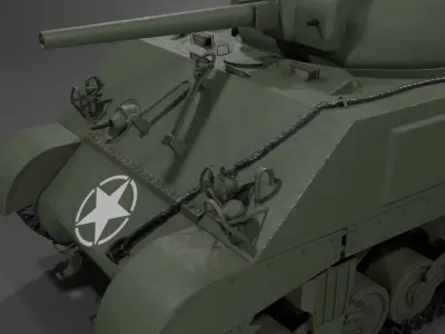 M4A2 Sherman Medium Tank Free 3D model