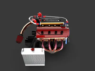 D16 Honda Supercharger 3D model