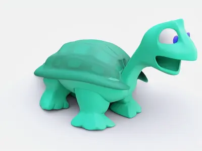 Stylized Turtle Free low-poly 3D model