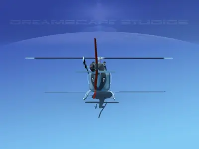 Bell OH-58B Mexican Air Force 1 3D model