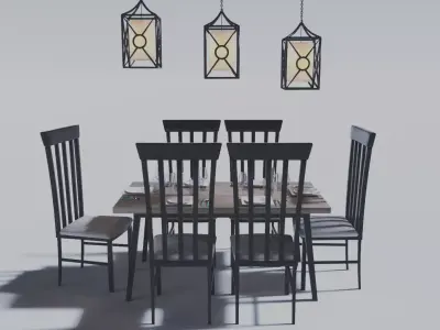 Furniture Kitchen set 1 3D model