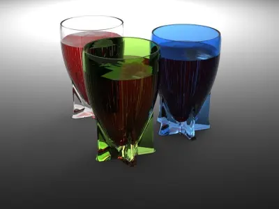 Drinking Glasses Free 3D model